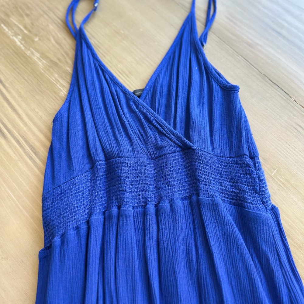West Kei Royal Blue Maxi Dress with Smocked Waist